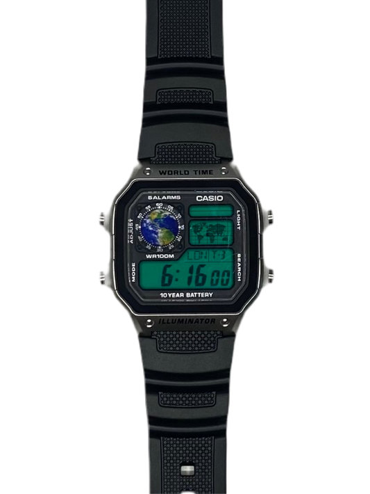 Casio AE-1200 Royale Mod "Earth" Planet Watch