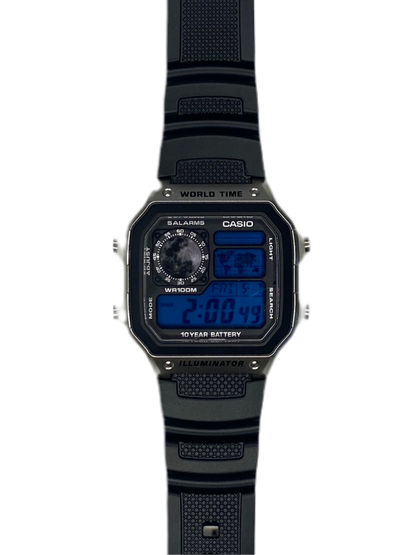 "Blue Moon" Planet Royale Watch Black Strap