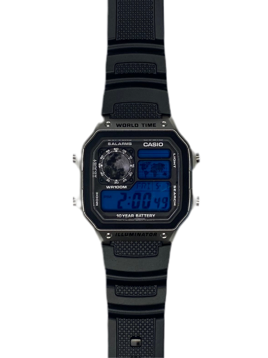 "Blue Moon" Planet Royale Watch Black Strap